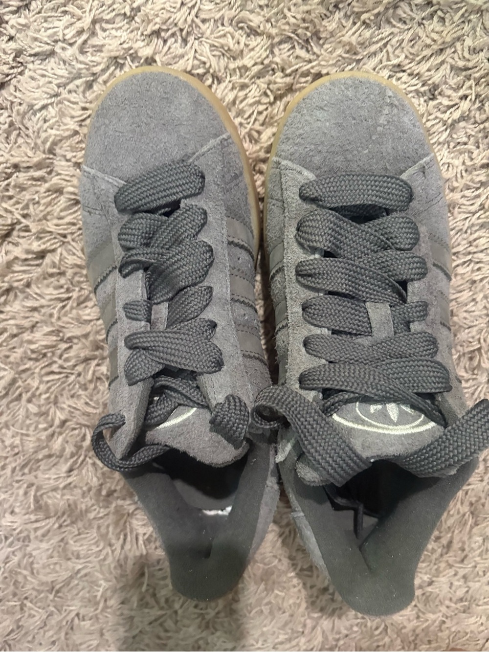 adidas Gray Suede Casual Sneakers with Gum Soles
